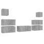 vidaXL 7-tlg. TV-Schrank-Set Grau Sonoma Holzwerkstoff vidaXL 7-tlg. TV-Schrank-Set Grau Sonoma Holzwerkstoff