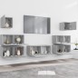 vidaXL 7-tlg. TV-Schrank-Set Grau Sonoma Holzwerkstoff vidaXL 7-tlg. TV-Schrank-Set Grau Sonoma Holzwerkstoff