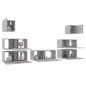 vidaXL 7-tlg. TV-Schrank-Set Grau Sonoma Holzwerkstoff vidaXL 7-tlg. TV-Schrank-Set Grau Sonoma Holzwerkstoff