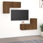 vidaXL 4-tlg. TV-Schrank-Set Braun Eichen-Optik Holzwerkstoff vidaXL 4-tlg. TV-Schrank-Set Braun Eichen-Optik Holzwerkstoff