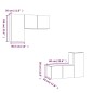 vidaXL 4-tlg. TV-Schrank-Set Braun Eichen-Optik Holzwerkstoff vidaXL 4-tlg. TV-Schrank-Set Braun Eichen-Optik Holzwerkstoff