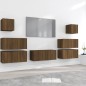 vidaXL 7-tlg. TV-Schrank-Set Braun Eichen-Optik Holzwerkstoff vidaXL 7-tlg. TV-Schrank-Set Braun Eichen-Optik Holzwerkstoff