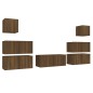 vidaXL 7-tlg. TV-Schrank-Set Braun Eichen-Optik Holzwerkstoff vidaXL 7-tlg. TV-Schrank-Set Braun Eichen-Optik Holzwerkstoff