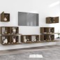 vidaXL 7-tlg. TV-Schrank-Set Braun Eichen-Optik Holzwerkstoff vidaXL 7-tlg. TV-Schrank-Set Braun Eichen-Optik Holzwerkstoff