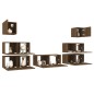 vidaXL 7-tlg. TV-Schrank-Set Braun Eichen-Optik Holzwerkstoff vidaXL 7-tlg. TV-Schrank-Set Braun Eichen-Optik Holzwerkstoff