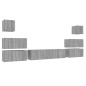 vidaXL 8-tlg. TV-Schrank-Set Grau Sonoma Holzwerkstoff vidaXL 8-tlg. TV-Schrank-Set Grau Sonoma Holzwerkstoff