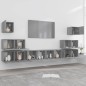 vidaXL 8-tlg. TV-Schrank-Set Grau Sonoma Holzwerkstoff vidaXL 8-tlg. TV-Schrank-Set Grau Sonoma Holzwerkstoff