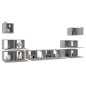 vidaXL 8-tlg. TV-Schrank-Set Grau Sonoma Holzwerkstoff vidaXL 8-tlg. TV-Schrank-Set Grau Sonoma Holzwerkstoff