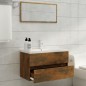 vidaXL Waschbeckenschrank mit Einbaubecken Räuchereiche Holzwerkstoff vidaXL Waschbeckenschrank mit Einbaubecken Räuchereiche Holzwerkstoff
