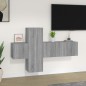 vidaXL 3-tlg. TV-Schrank-Set Grau Sonoma Holzwerkstoff vidaXL 3-tlg. TV-Schrank-Set Grau Sonoma Holzwerkstoff