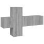 vidaXL 3-tlg. TV-Schrank-Set Grau Sonoma Holzwerkstoff vidaXL 3-tlg. TV-Schrank-Set Grau Sonoma Holzwerkstoff