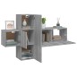 vidaXL 3-tlg. TV-Schrank-Set Grau Sonoma Holzwerkstoff vidaXL 3-tlg. TV-Schrank-Set Grau Sonoma Holzwerkstoff