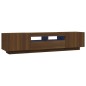 vidaXL 2-tlg. TV-Schrank-Set LED-Leuchten Braun Eiche Holzwerkstoff vidaXL 2-tlg. TV-Schrank-Set LED-Leuchten Braun Eiche Holzwerkstoff