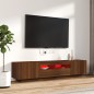 vidaXL 2-tlg. TV-Schrank-Set LED-Leuchten Braun Eiche Holzwerkstoff vidaXL 2-tlg. TV-Schrank-Set LED-Leuchten Braun Eiche Holzwerkstoff