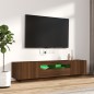 vidaXL 2-tlg. TV-Schrank-Set LED-Leuchten Braun Eiche Holzwerkstoff vidaXL 2-tlg. TV-Schrank-Set LED-Leuchten Braun Eiche Holzwerkstoff