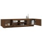 vidaXL 2-tlg. TV-Schrank-Set LED-Leuchten Braun Eiche Holzwerkstoff vidaXL 2-tlg. TV-Schrank-Set LED-Leuchten Braun Eiche Holzwerkstoff