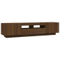 vidaXL 2-tlg. TV-Schrank-Set LED-Leuchten Braun Eiche Holzwerkstoff vidaXL 2-tlg. TV-Schrank-Set LED-Leuchten Braun Eiche Holzwerkstoff