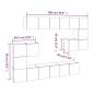 vidaXL 10-tlg. TV-Schrank-Set Räuchereiche Holzwerkstoff vidaXL 10-tlg. TV-Schrank-Set Räuchereiche Holzwerkstoff