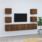 vidaXL 7-tlg. TV-Schrank-Set Braun Eichen-Optik Holzwerkstoff vidaXL 7-tlg. TV-Schrank-Set Braun Eichen-Optik Holzwerkstoff