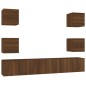 vidaXL 7-tlg. TV-Schrank-Set Braun Eichen-Optik Holzwerkstoff vidaXL 7-tlg. TV-Schrank-Set Braun Eichen-Optik Holzwerkstoff