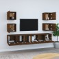 vidaXL 7-tlg. TV-Schrank-Set Braun Eichen-Optik Holzwerkstoff vidaXL 7-tlg. TV-Schrank-Set Braun Eichen-Optik Holzwerkstoff
