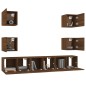 vidaXL 7-tlg. TV-Schrank-Set Braun Eichen-Optik Holzwerkstoff vidaXL 7-tlg. TV-Schrank-Set Braun Eichen-Optik Holzwerkstoff