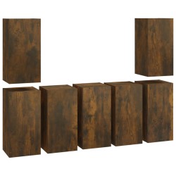 vidaXL TV-Schränke 7 Stk. Räuchereiche 30,5x30x60 cm Holzwerkstoff