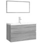 vidaXL Badmöbel-Set Grau Sonoma Holzwerkstoff vidaXL Badmöbel-Set Grau Sonoma Holzwerkstoff