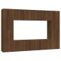vidaXL 8-tlg. TV-Schrank-Set Braun Eichen-Optik Holzwerkstoff vidaXL 8-tlg. TV-Schrank-Set Braun Eichen-Optik Holzwerkstoff