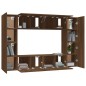 vidaXL 8-tlg. TV-Schrank-Set Braun Eichen-Optik Holzwerkstoff vidaXL 8-tlg. TV-Schrank-Set Braun Eichen-Optik Holzwerkstoff