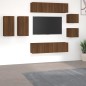vidaXL 8-tlg. TV-Schrank-Set Braun Eichen-Optik Holzwerkstoff vidaXL 8-tlg. TV-Schrank-Set Braun Eichen-Optik Holzwerkstoff