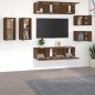vidaXL 8-tlg. TV-Schrank-Set Braun Eichen-Optik Holzwerkstoff vidaXL 8-tlg. TV-Schrank-Set Braun Eichen-Optik Holzwerkstoff