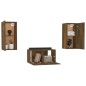 vidaXL 3-tlg. TV-Schrank-Set Räuchereiche Holzwerkstoff vidaXL 3-tlg. TV-Schrank-Set Räuchereiche Holzwerkstoff