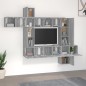 vidaXL 10-tlg. TV-Schrank-Set Grau Sonoma Holzwerkstoff vidaXL 10-tlg. TV-Schrank-Set Grau Sonoma Holzwerkstoff