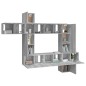 vidaXL 10-tlg. TV-Schrank-Set Grau Sonoma Holzwerkstoff vidaXL 10-tlg. TV-Schrank-Set Grau Sonoma Holzwerkstoff