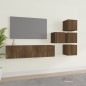 vidaXL 6-tlg. TV-Schrank-Set Braun Eichen-Optik Holzwerkstoff vidaXL 6-tlg. TV-Schrank-Set Braun Eichen-Optik Holzwerkstoff