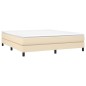 vidaXL Boxspringbett Creme 160x200 cm Stoff vidaXL Boxspringbett Creme 160x200 cm Stoff
