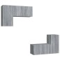 vidaXL 4-tlg. TV-Schrank-Set Grau Sonoma Holzwerkstoff vidaXL 4-tlg. TV-Schrank-Set Grau Sonoma Holzwerkstoff