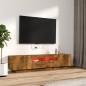 vidaXL 2-tlg. TV-Schrank-Set LED-Leuchten Räuchereiche Holzwerkstoff vidaXL 2-tlg. TV-Schrank-Set LED-Leuchten Räuchereiche Holzwerkstoff