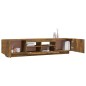 vidaXL 2-tlg. TV-Schrank-Set LED-Leuchten Räuchereiche Holzwerkstoff vidaXL 2-tlg. TV-Schrank-Set LED-Leuchten Räuchereiche Holzwerkstoff