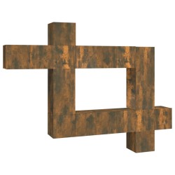 vidaXL 10-tlg. TV-Schrank-Set Räuchereiche Holzwerkstoff