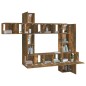 vidaXL 10-tlg. TV-Schrank-Set Räuchereiche Holzwerkstoff vidaXL 10-tlg. TV-Schrank-Set Räuchereiche Holzwerkstoff
