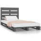 vidaXL Massivholzbett Grau Kiefer 75x190 cm vidaXL Massivholzbett Grau Kiefer 75x190 cm