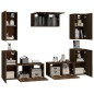 vidaXL 7-tlg. TV-Schrank-Set Braun Eichen-Optik Holzwerkstoff vidaXL 7-tlg. TV-Schrank-Set Braun Eichen-Optik Holzwerkstoff