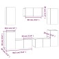 vidaXL 7-tlg. TV-Schrank-Set Braun Eichen-Optik Holzwerkstoff vidaXL 7-tlg. TV-Schrank-Set Braun Eichen-Optik Holzwerkstoff