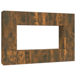vidaXL 8-tlg. TV-Schrank-Set Räuchereiche Holzwerkstoff