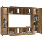 vidaXL 8-tlg. TV-Schrank-Set Räuchereiche Holzwerkstoff vidaXL 8-tlg. TV-Schrank-Set Räuchereiche Holzwerkstoff