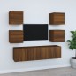 vidaXL 6-tlg. TV-Schrank-Set Braun Eichen-Optik Holzwerkstoff vidaXL 6-tlg. TV-Schrank-Set Braun Eichen-Optik Holzwerkstoff