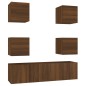 vidaXL 6-tlg. TV-Schrank-Set Braun Eichen-Optik Holzwerkstoff vidaXL 6-tlg. TV-Schrank-Set Braun Eichen-Optik Holzwerkstoff