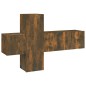 vidaXL 3-tlg. TV-Schrank-Set Räuchereiche Holzwerkstoff vidaXL 3-tlg. TV-Schrank-Set Räuchereiche Holzwerkstoff